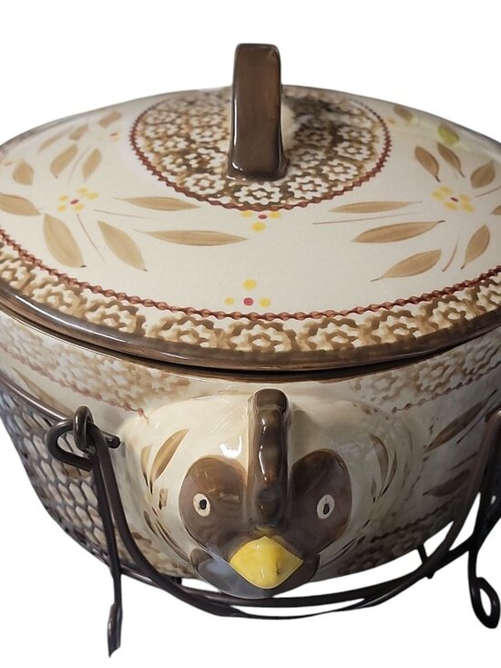 Temptations Other - Temptations By Tara Old World Baking Dish Brown Hen w/Lid & Rack 2.5qt KFI722033